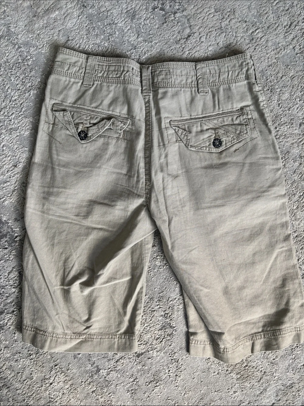 BKE Men's Flat Front Shorts in Light Khaki